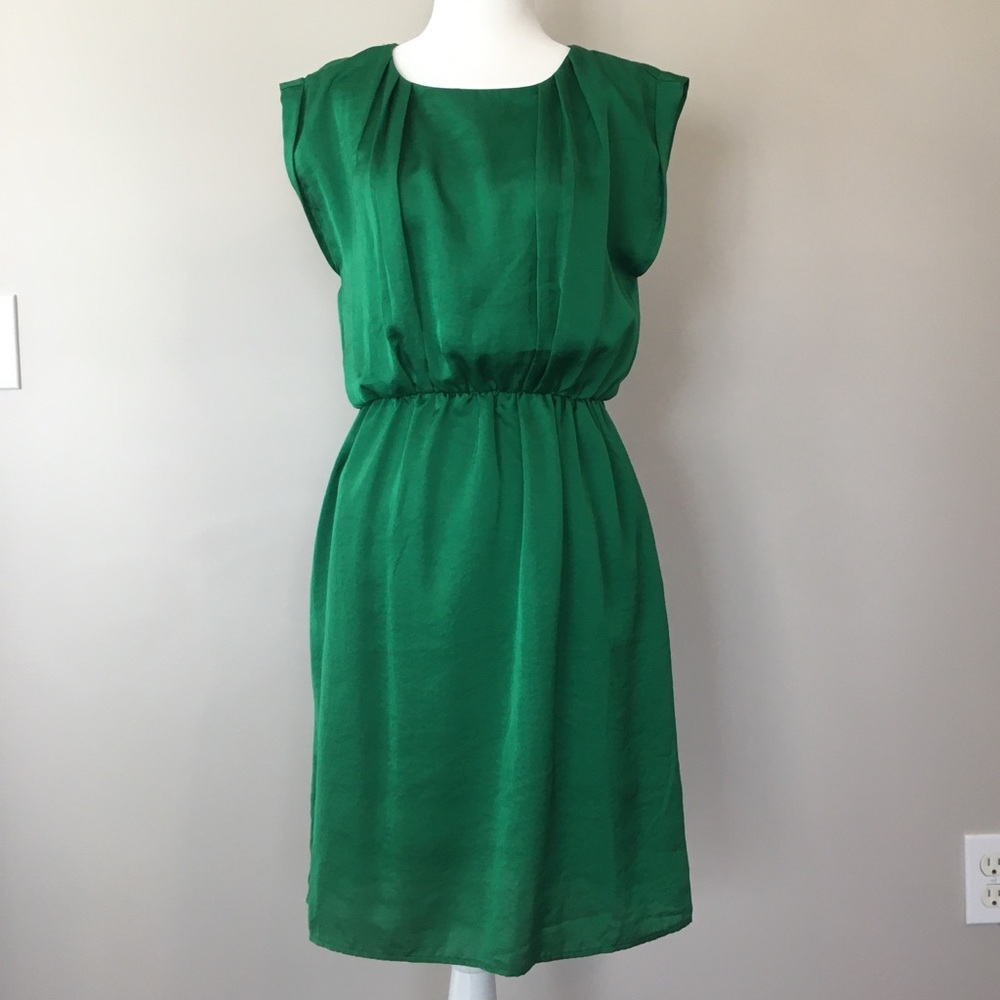 Green Satin Dress